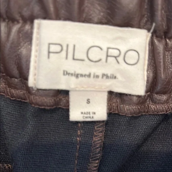 Pilcro Chocolate Brown Faux Leather Pants - Picture 2 of 7